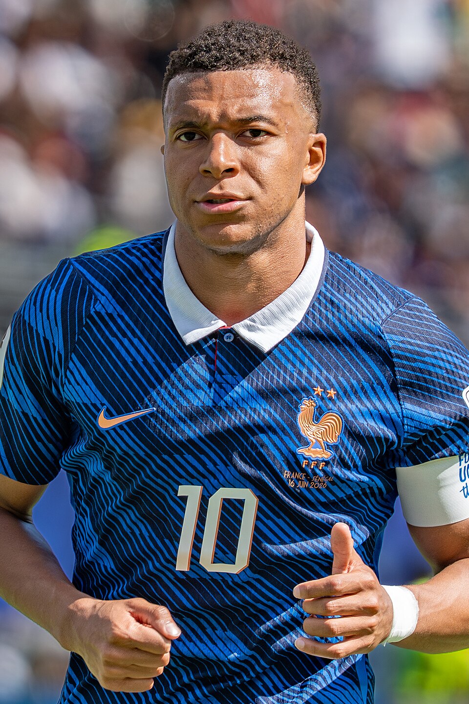 Kylian Mbappé playing for France during the 2026 FIFA World Cup